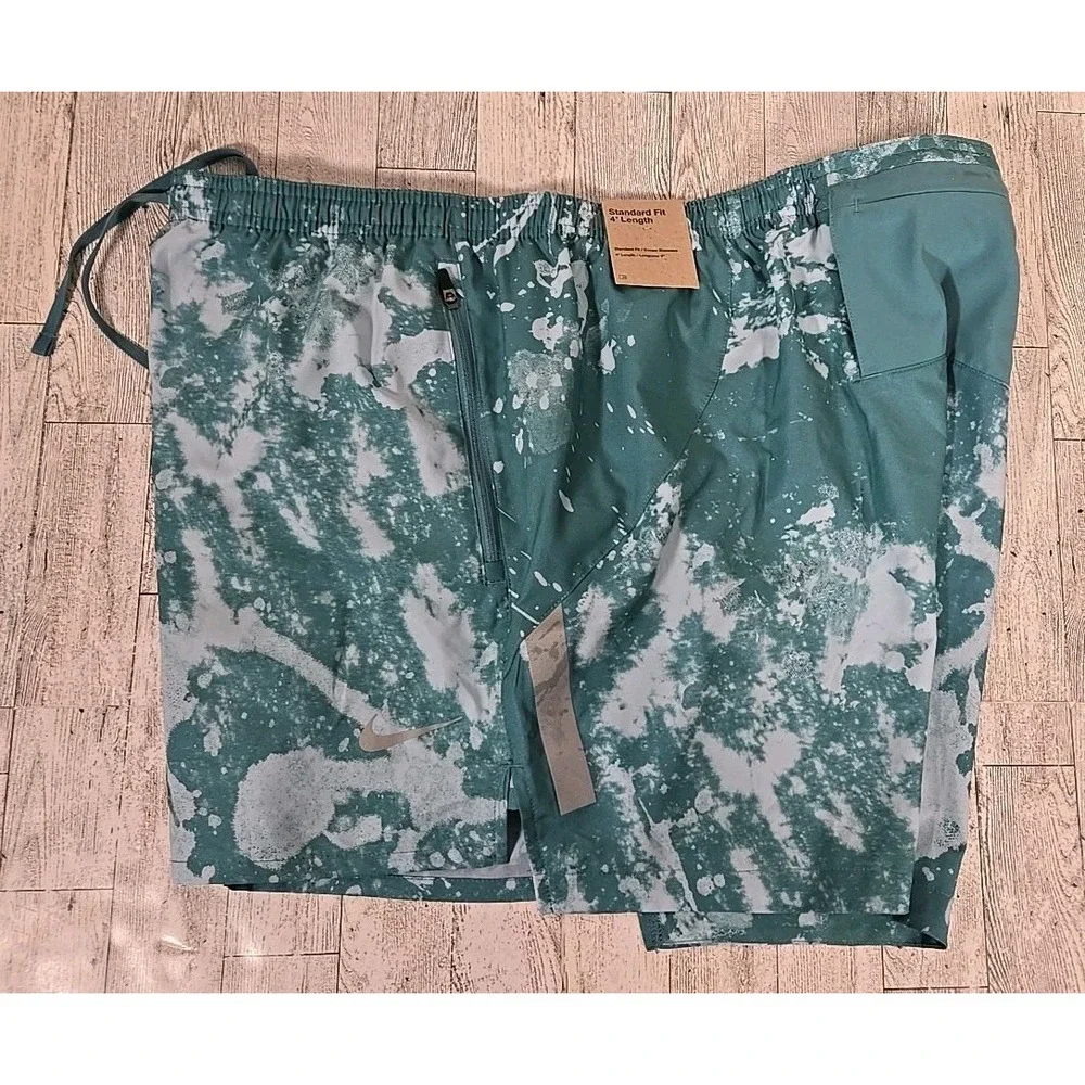 Nike Running Shorts XXL Flex Stride Men Brief DV9272-379 Green Splatter NEW